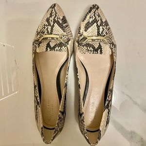 Cole Haan Snake Skin Printed Leather Flats